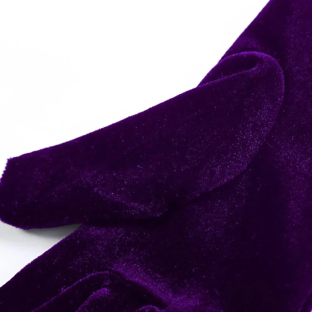 Velvet Opera Gloves Women's Vintage Flapper Elbow Length Halloween Costume